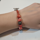 Bracelet in silver 925 with red coral