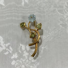 Brooch in 18k gold, Flower brooch