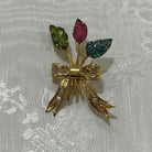 Brooch in 18k gold, Flower brooch (K-08)