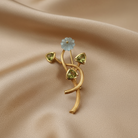 Brooch in 18k gold, Flower brooch