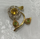 Brooch in gold 18k, Flower brooch