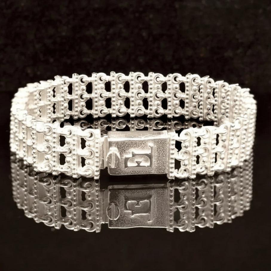 Byzantine Bracelet in Sterling Silver with zircon (B-13)