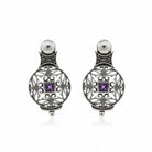 Byzantine Earrings in Sterling Silver with zircon (GT-08)