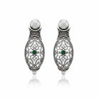 Byzantine Earrings in Sterling Silver with zircon (GT-09)