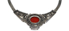 Byzantine Necklace in Sterling Silver with Carnelian (PE-56) - ELEFTHERIOU EL
