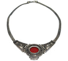 Byzantine Necklace in Sterling Silver with Carnelian (PE-56)