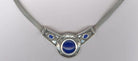 Byzantine Necklace in Sterling Silver with Lapis Lazuli (PE-57)
