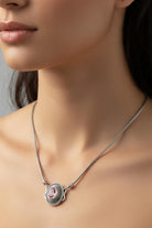 Byzantine Necklace in Sterling Silver with Zircon (PE-51)