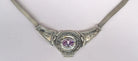 Byzantine Necklace in Sterling Silver with Zircon (PE-52) - ELEFTHERIOU EL