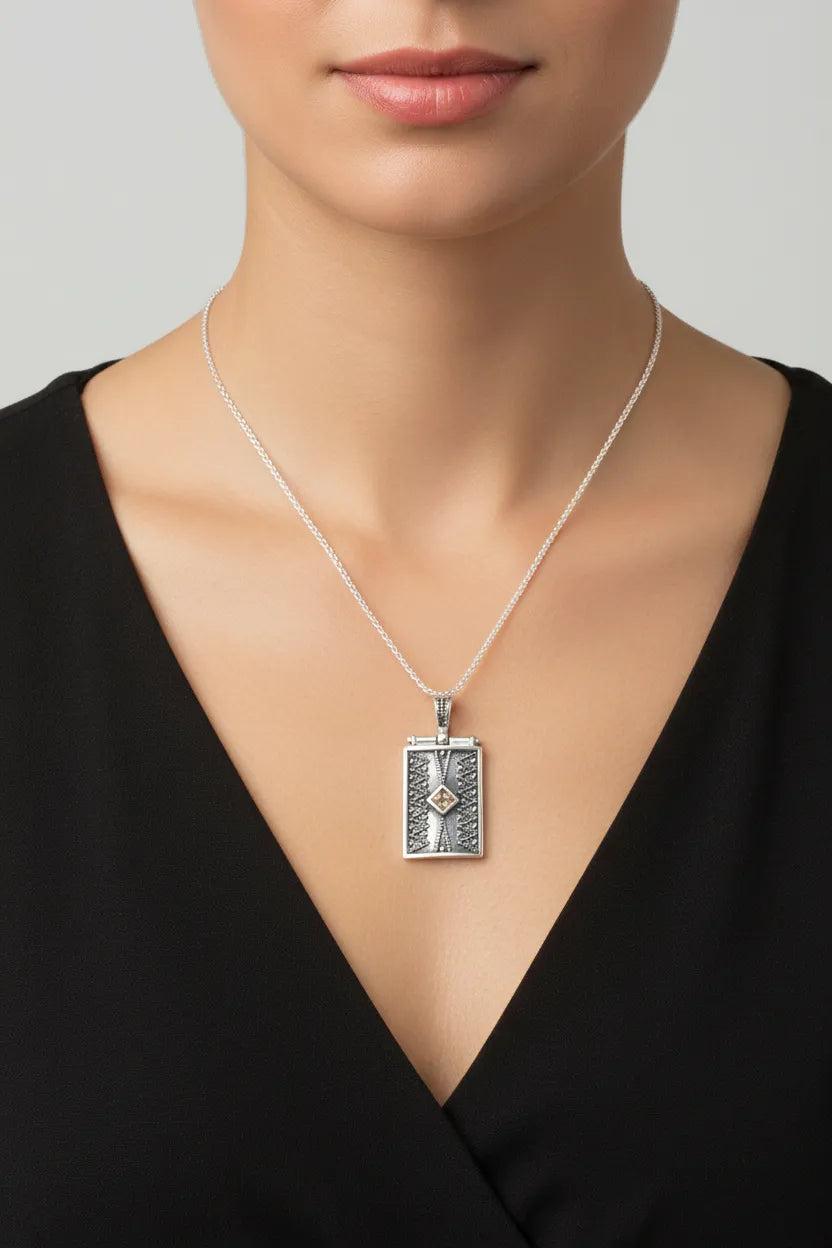 Byzantine pendant in Sterling silver (PE-79)