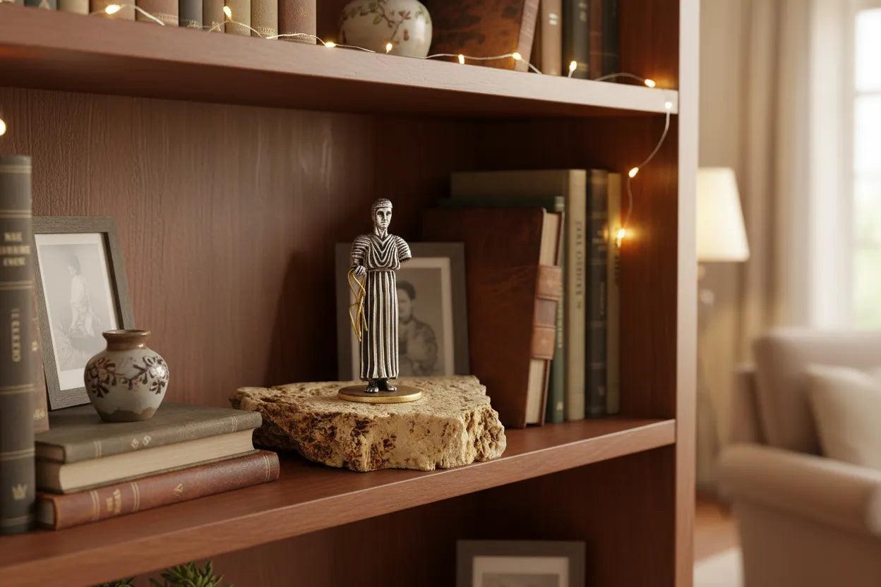 Charioteer of Delphi (Heniokhos), Greek Statue Figure in Sterling Silver (A-03)