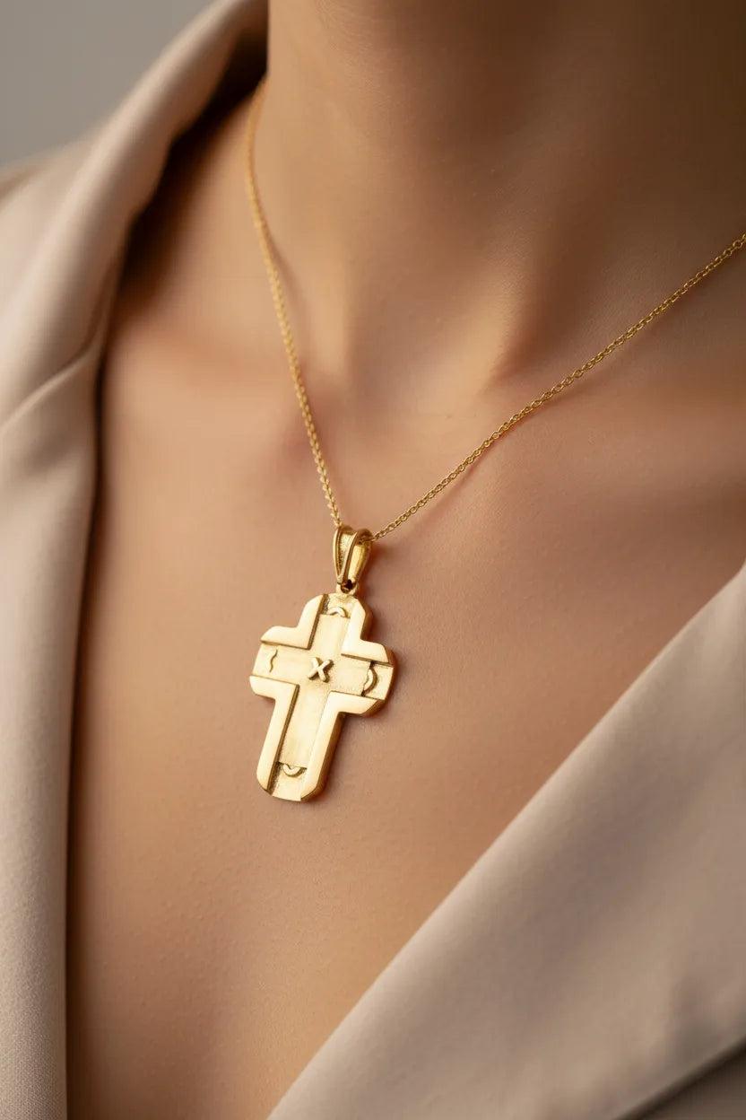 Christening Cross 14k Gold (STX-02)
