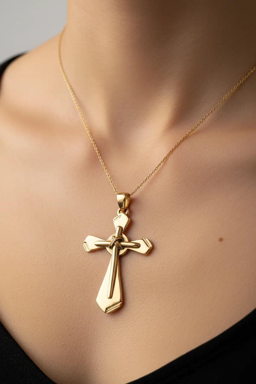 Christening Cross 14k Gold (STX-09)