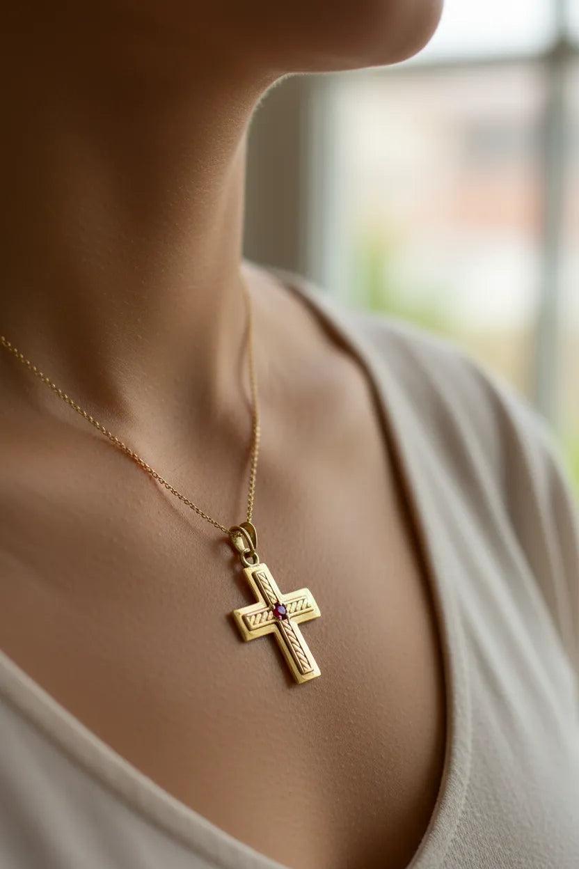 Christening Cross 14k Gold (STX-23)