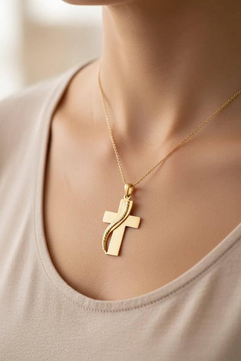 Christening Cross 14k Gold (STX-24)