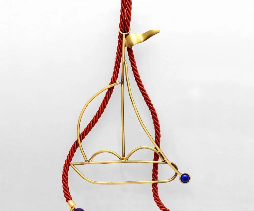 Decorative Sailboat on plexiglass, Bronze Sailboat, Handmade Sailboat, Corporate Gift, Office Decor (Α-95)