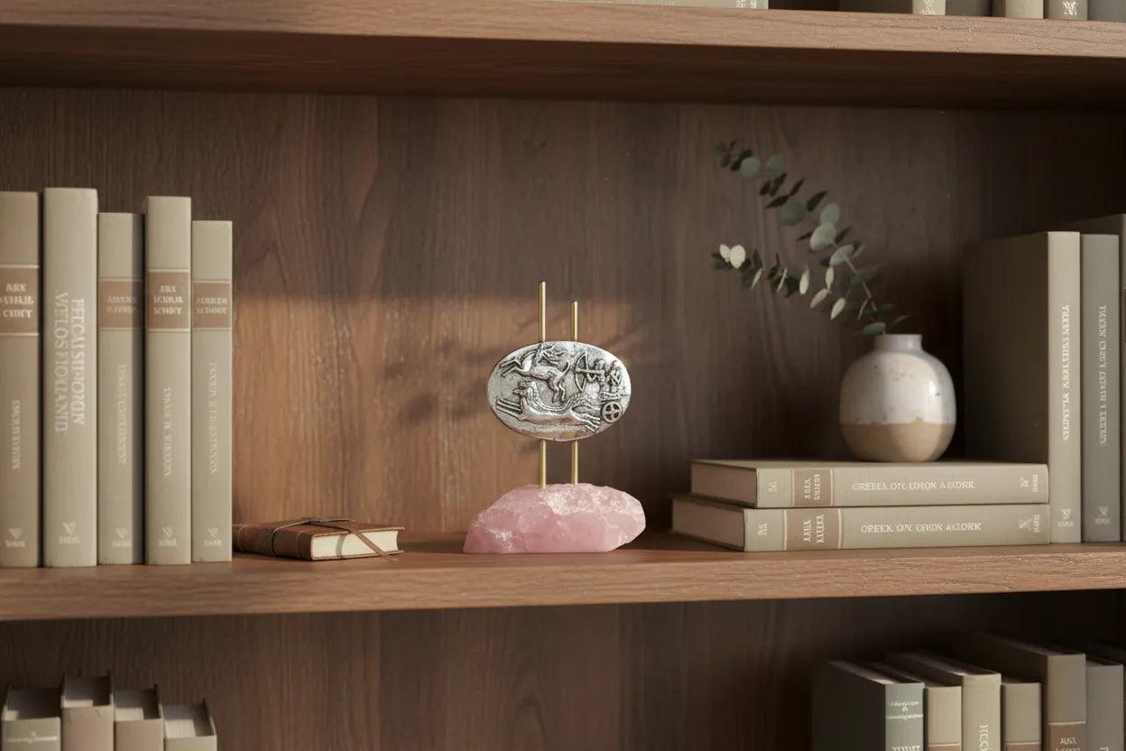 Deer hunting from Mycenae Greek Figurine in Sterling Silver (A-40-7)