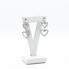 Earrings in white gold, 14k, heart earrings