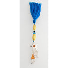 Evil Eye Charm on a tassel, House decoration, holiday decor, welcome gift, silver charm, Angel Charm (GK-11)