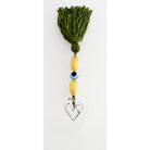 Evil Eye Charm on a tassel, House decoration, holiday decor, welcome gift, silver charm, Love charm, heart charm charm