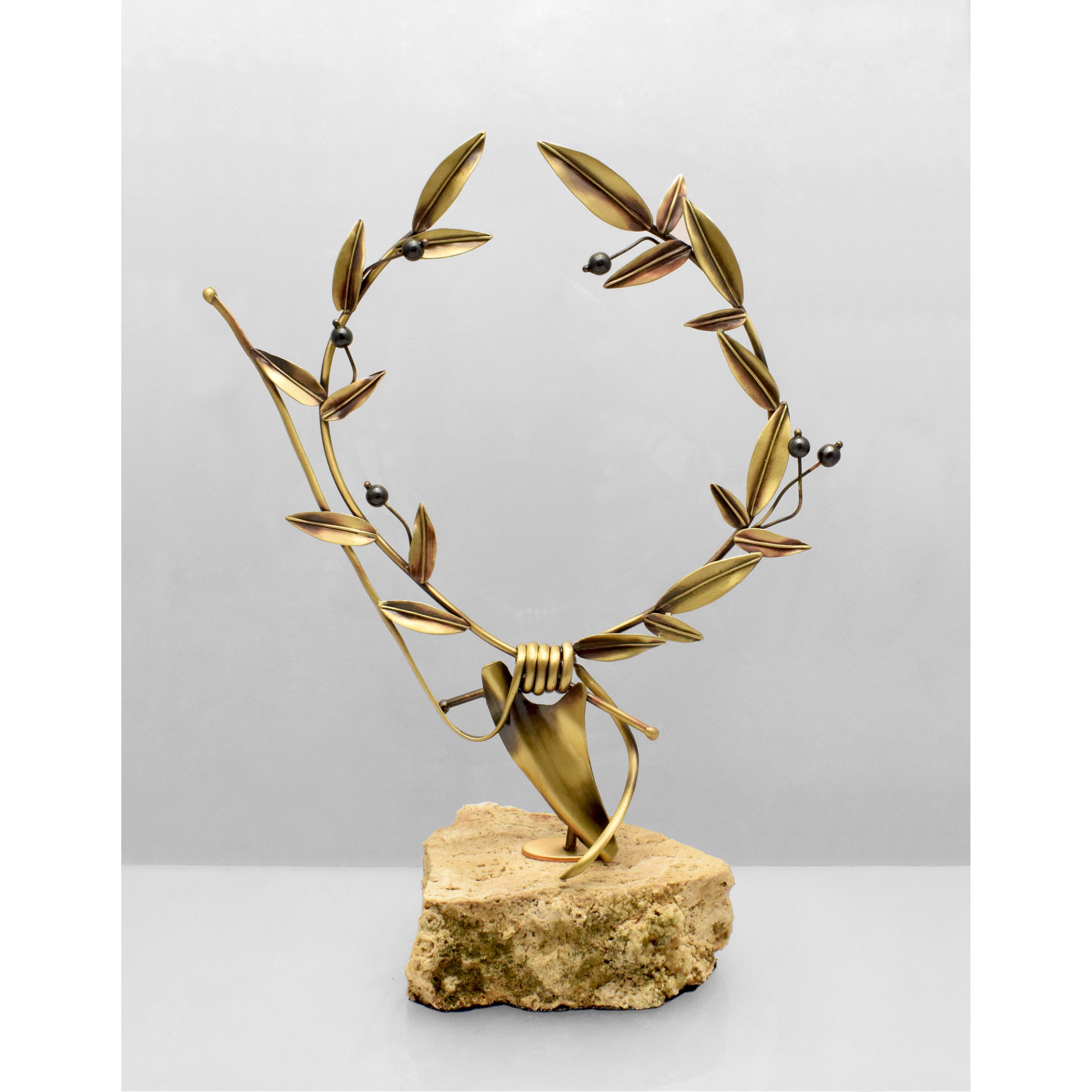 Greek Bronze Olive leaf Wreath (A-73)