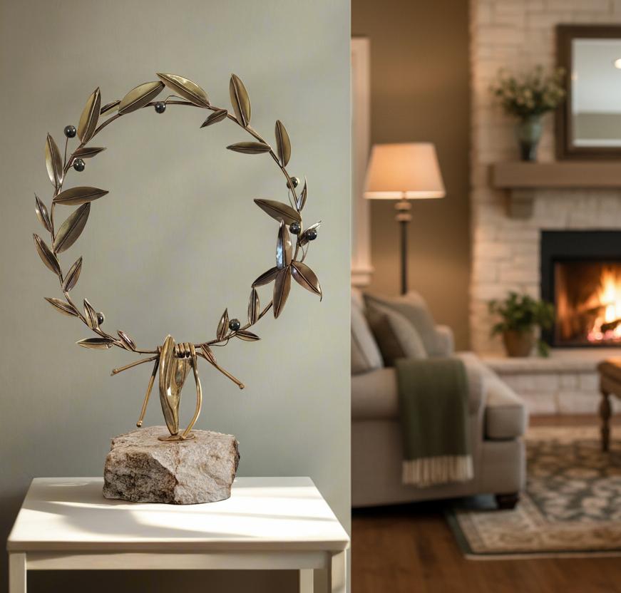 Greek Bronze Olive leaf Wreath (A-85)