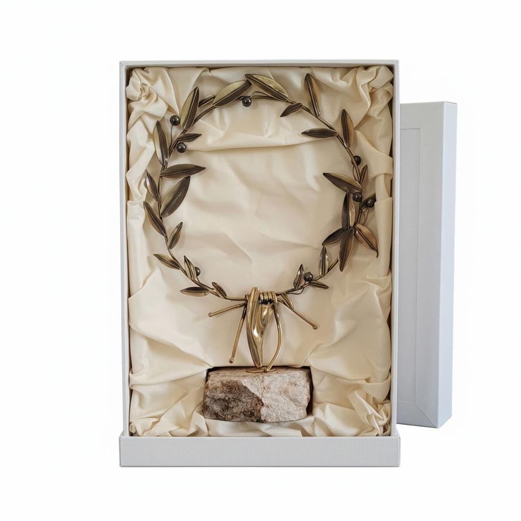 Greek Bronze Olive leaf Wreath (A-85)