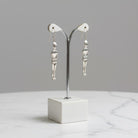 Greek Cycladic earrings, Cycladic jewelry, earrings in sterling silver, Standing female figure (Keros Variety) earrings (AG-11)