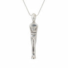 Greek Cycladic pendant, Cycladic jewelry, pendant in sterling silver, Standing female figure (Keros Variety) pendant (PE-96)