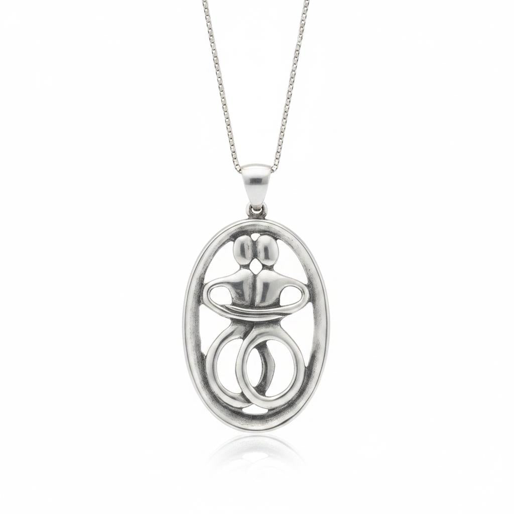 Greek Cycladic pendant, Greek Pendant, Cycladic Figurine, Lovers Pendant, Gift Pendant, Greek Jewelry (PE-97)
