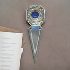 Greek Handmade Bookmark in Sterling Silver with Lapis Lazuli (PH-09)