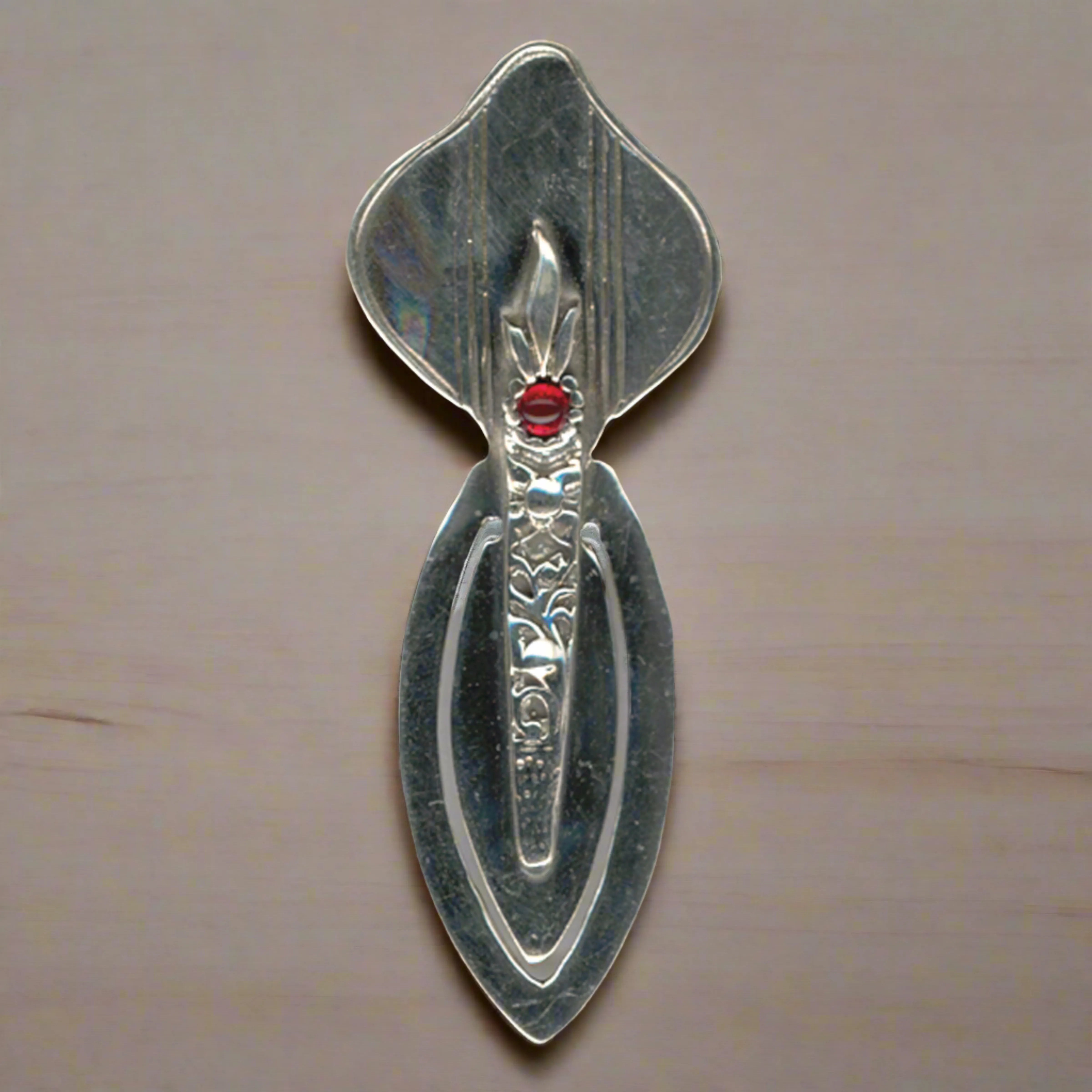 Greek Handmade Bookmark in Sterling Silver with zircon (PH-13)