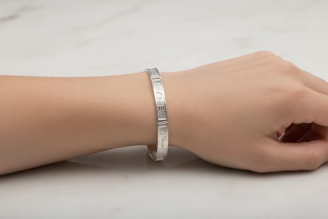 Greek Handmade Bracelet in Sterling Silver (B-151)