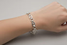 Greek Key Meander Bracelet in Sterling Silver (B-56)