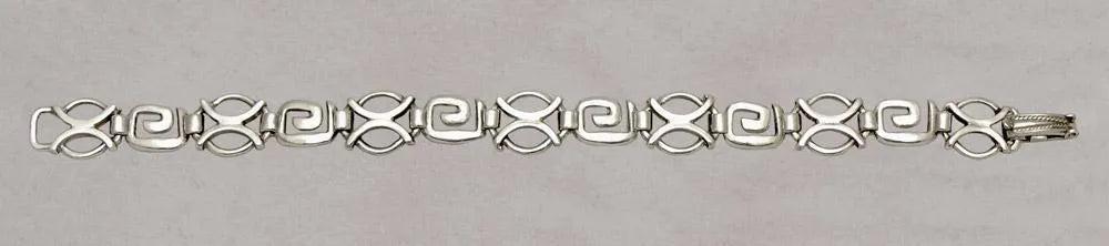 Greek Key Meander Bracelet in Sterling Silver (B-57)