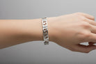 Greek Key Meander Bracelet in Sterling Silver (B-61)