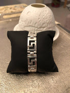 Greek Key Meander Bracelet in Sterling Silver (B-61)