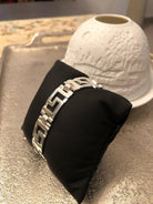 Greek Key Meander Bracelet in Sterling Silver (B-61)