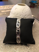 Greek Key Meander Bracelet in Sterling Silver (B-78)