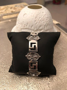 Greek Key Meander Bracelet in Sterling Silver (B-98)