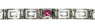 Greek Key Meander Bracelet in Sterling Silver with zircon (B-74)