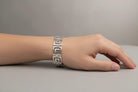 Greek Key Meander Bracelet in sterling silver (B-101)