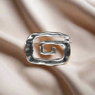 Greek Key Meander Brooch in Sterling Silver (K-62)