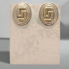 Greek Key Meander Earrings in sterling Silver (AG-03)
