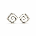 Greek Key Meander Earrings in sterling Silver (AG-14)
