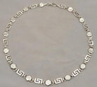 Greek Key Meander Necklace in Sterling Silver (PE-06)