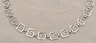 Greek Key Meander Necklace in Sterling Silver, (PE-08)