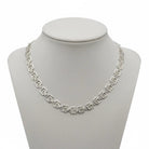 Greek Key Meander Necklace in Sterling Silver, (PE-08)