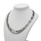 Greek Key Meander Necklace in Sterling Silver (PE-10)