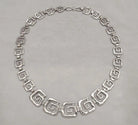 Greek Key Meander Necklace in Sterling Silver (PE-11)